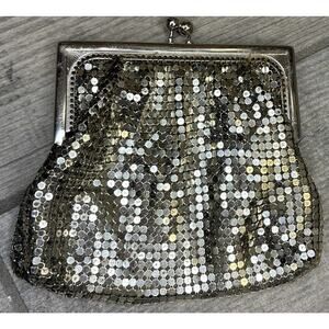 Vintage Duramesh Silver Mesh Coin Purse with Original Box